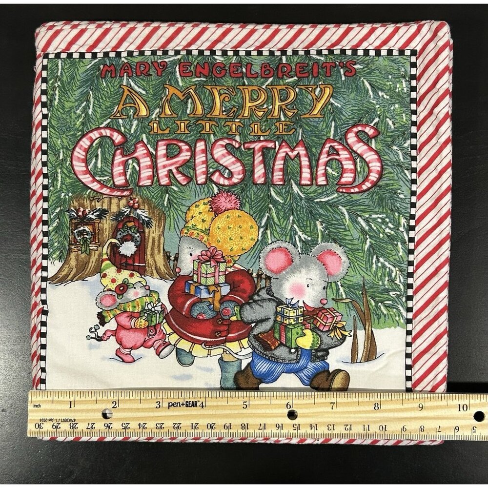 Mary Engelbreit Soft Fabric Quilted Baby Children’s Christmas Book Mouse Woods - Picture 3 of 9